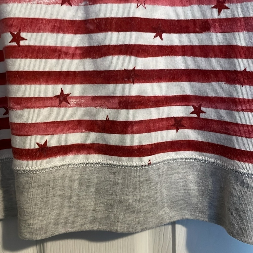 Eddie Bauer Red and Gray Striped Crew Neck Sweater - Picture 4 of 7